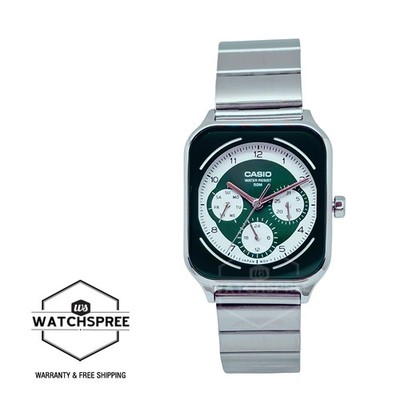 Casio Men's Analog Square Dial Stainless Steel Band Watch MTP-M307D-3B