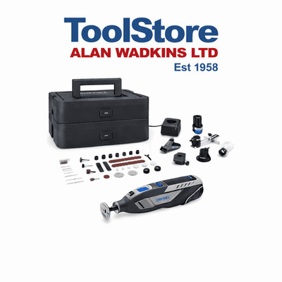 Dremel 8250-5-65 12 V kabelloses Multi-Tool-Kit 2 x 2,0 Ah Akku Platinum Box