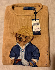 Ralph Lauren Women s Polo Bear Cotton Knit Crewneck Sweater Small