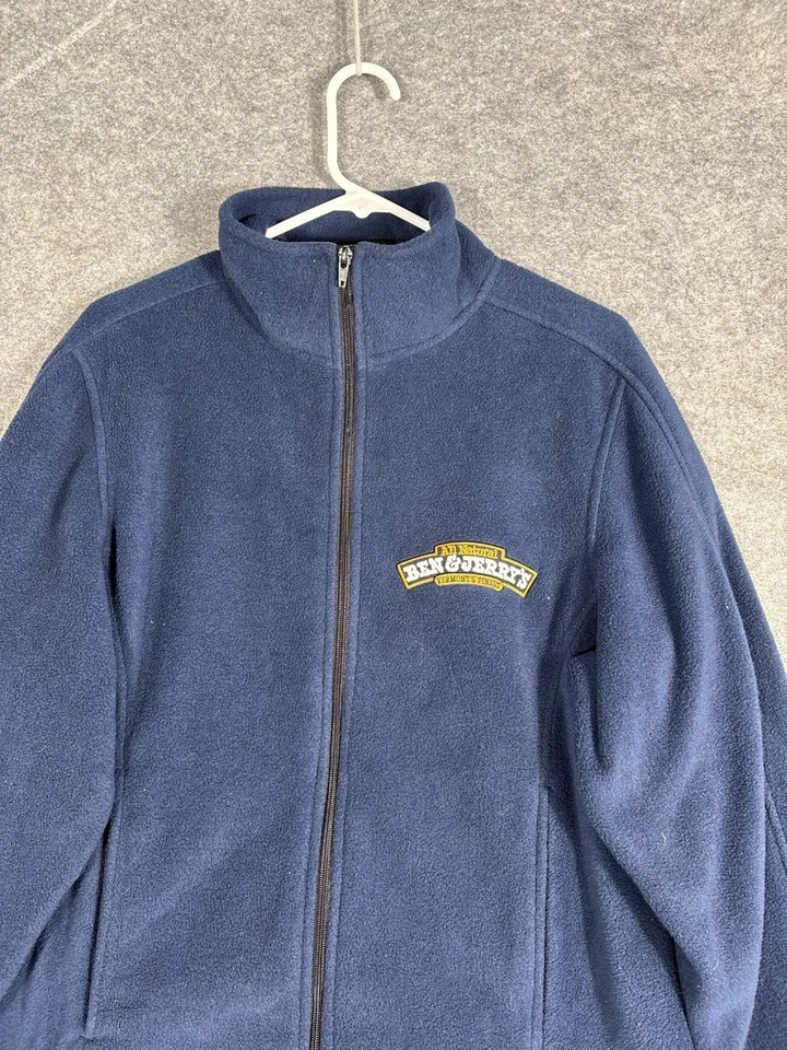 Ben & Jerry’s Full Zip Fleece Blue Jacket Women’s Sz L USA - Image 2 of 4