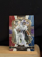 2025 Panini Select - Premier Level Justin Jefferson #163 Tri-Color Prizm /299