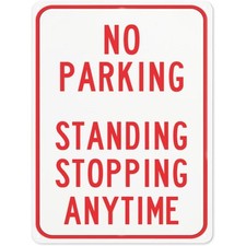 No Parking Sign Aluminum 8x12 Metal Caution Safety Outdoor Flat Sign