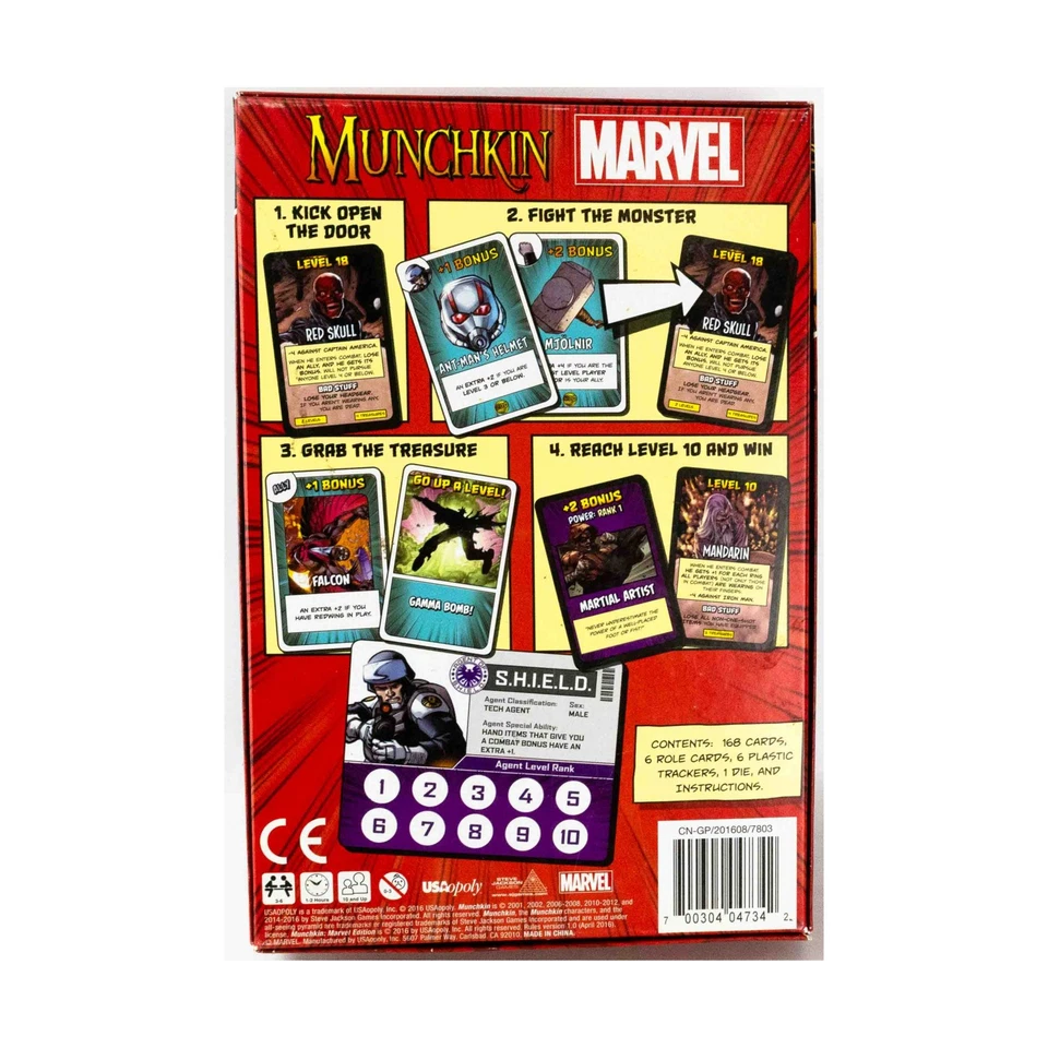 USAOpoly Munchkin Marvel con expansión Mystic Mayhem! En muy buen estado+/nm Foto 2 de 2