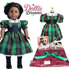 American Girl 94 Pleasant Co ADDY Tartan Plaid CHRISTMAS Dress Set