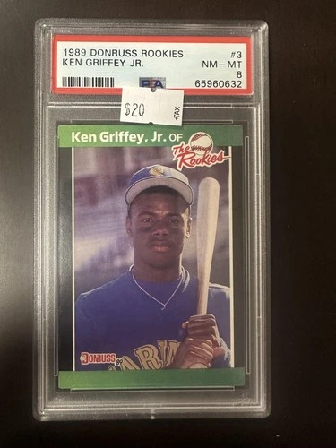 1989 Donruss Rookies #3 Ken Griffey Jr. PSA 8