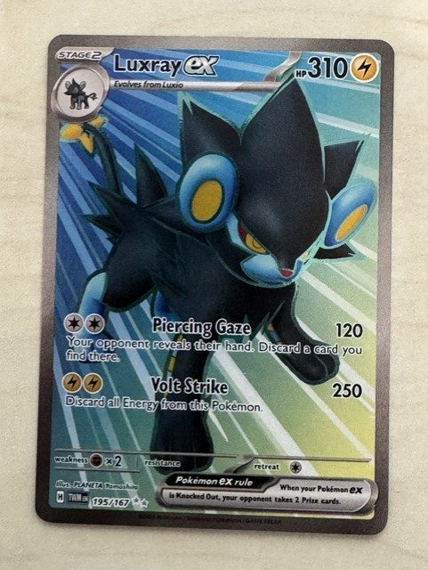 Pokemon TCG Luxray Ex 195/167 Twilight Masquerade Ultra Rare NM