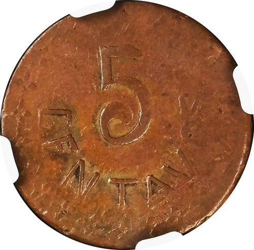 Mexico 5 Centavos Durango 1914, Large Date. NGC AU55 BN. KM# 631