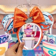 Minnie Mouse Ear Orange Bow Magic Kingdom Tomorrowland Disney Parks Headband