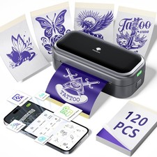 Phomemo 2026 New Version Tattoo Printer with 120Pcs Transfer Paper,Tattoo Ste...