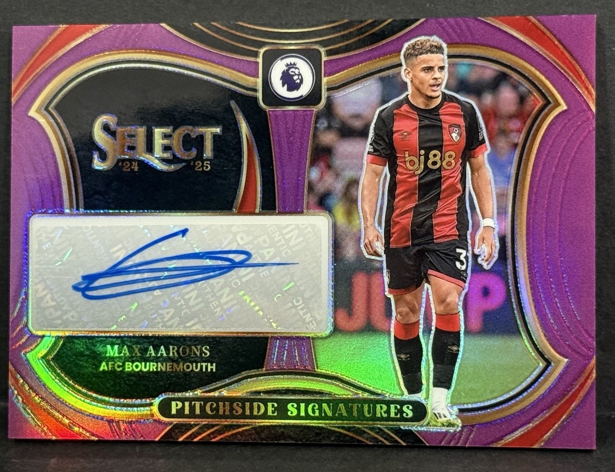 シングルカード Panini Select Soccer Matthaus auto 2024-25 Panini Select EPL Bournemouth Max Aarons Pitchside