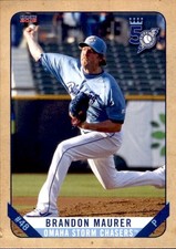 2018 Omaha Storm Chasers Choice #28 Brandon Maurer Newport Beach California Card
