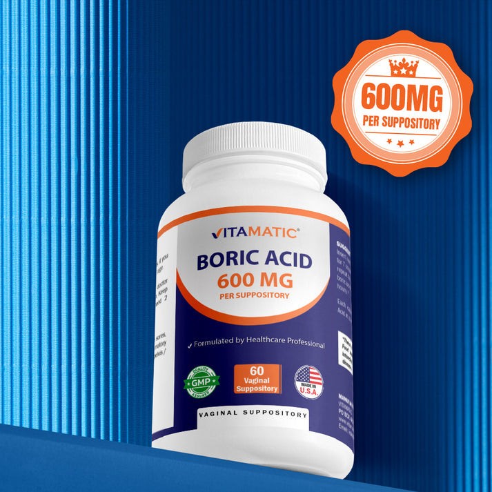 Joom Rworld Wellness Unisex Boric Acid, 600 Mg, 60 Vaginal Suppositories - Image 2