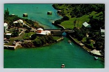Isle of Somerset-Bermuda, Somerset Bridge, Drawbridge, Vintage Souvenir Postcard