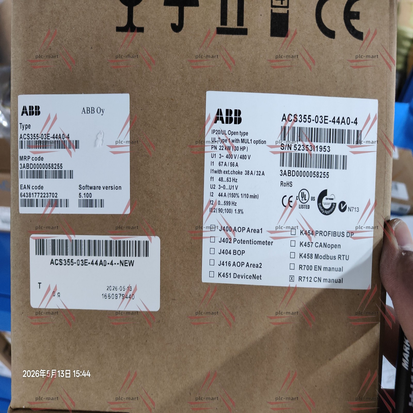 1PC Free shipping NEW ABB ACS355-03E-44A0-4 1 Year warranty