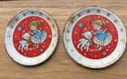 Vintage 1950's Ohio Art Mary Had A Little Lamb Bo Peep Tin Children's Tea Plates