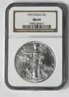 1997 American Silver Eagle - NGC MS69 - Brown Label !!
