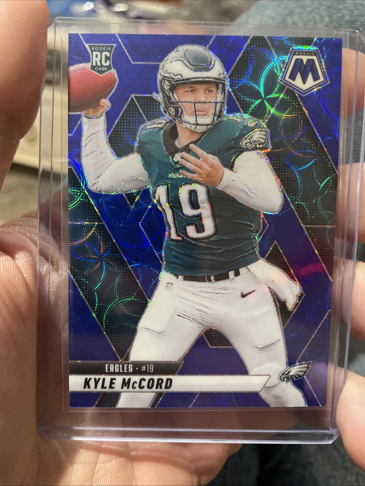 2025 Panini Mosaic - Rookies Kyle McCord #352 Blue Scope Prizm (RC)