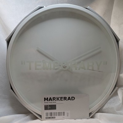 Ikea Virgil Abloh MARKERAD Off-White Temporäre Wanduhr
