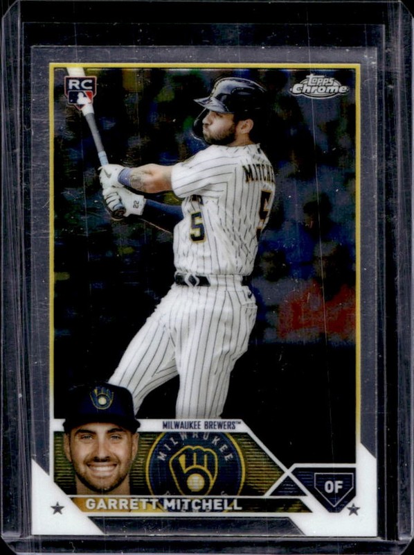 2023 Topps Chrome Garrett Mitchell RC Rookie #110 Brewers