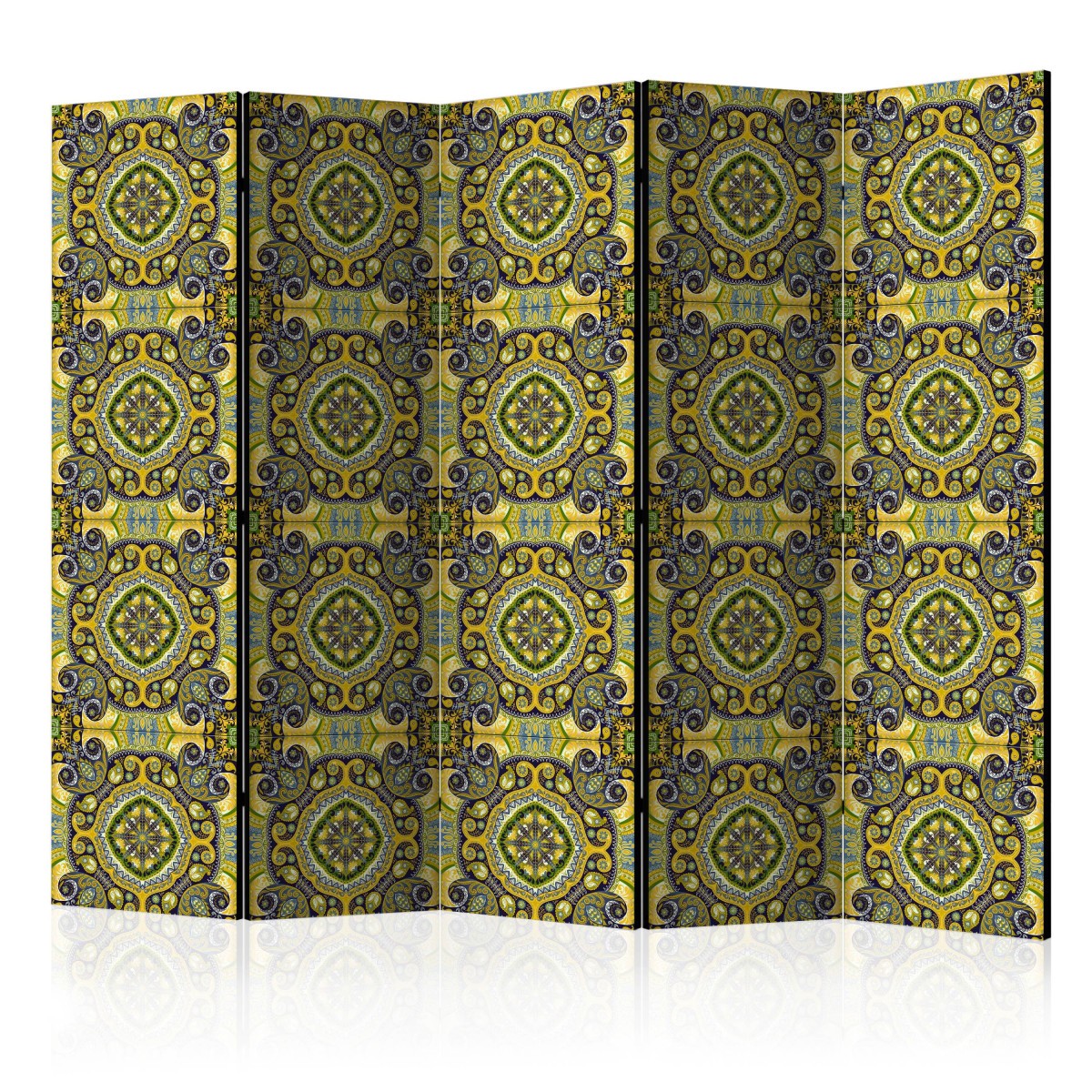 Paravent 5 volets Malachite Mosaic 172x225cm pour cacher le désordre et cloisonner