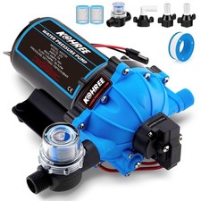2026 Upgraded Kohree RV Fresh Water Pump 7.5 GPM 70 PSI-12V, Blue, Black 
