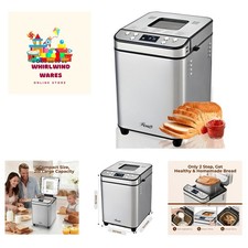 High Power 700W Bread Maker with Dual Heating...
