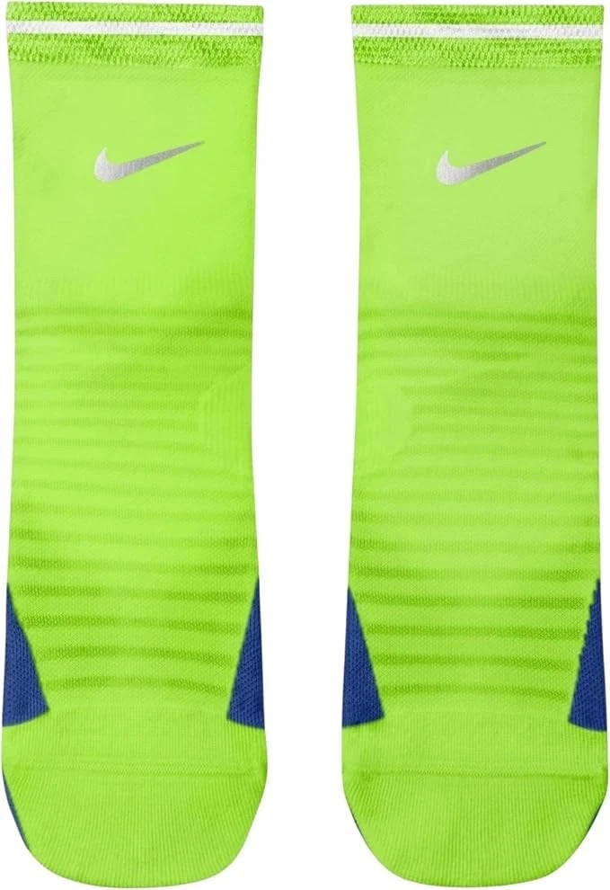 Nike Unisex Spark Cushioned Athletic Ankle Running Socks, Volt (Neon)/Game Royal