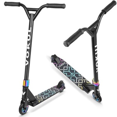 Kids Stunt Scooter Foldable Alloy Deck Adjustable Height for Age 6 12 Beginners