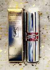 YSL Loveshine Candy Glaze Lip Gloss Stick 2 Healthy Glow Plumper Full Size NIB