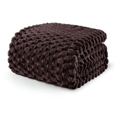 Twin Size Bed Blanket Soft Cozy Warm Plush Fleece All Season 60x80 Inch Coffee