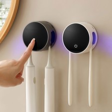 Smart UV Toothbrush Sanitizer Holder, Wall Mounted  Portable Rechargeable