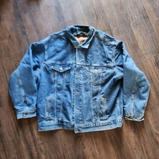 Levi's Men's Vintage Denim Trucker Jacket Flannel Lined Blue XL