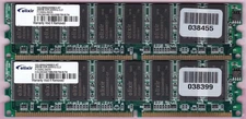 512MB 2x256MB PC-3200 DDR-400 ELIXIR M2U25664DS88B3G-5T DDR1 Ram Memory DIMM Kit