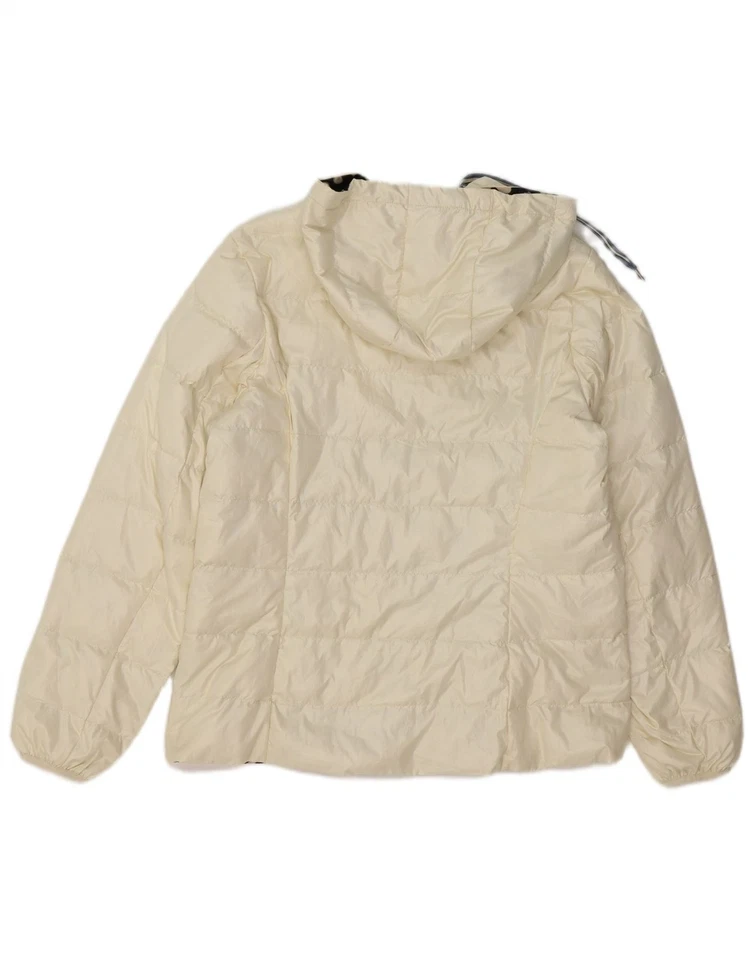 COACH Womens Hooded Padded Jacket UK 14 Medium Off White Polyester CN11 - Image 2 of 4