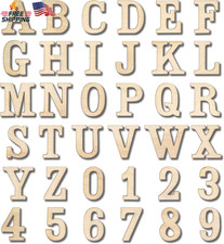 306 Pieces 1-1/4 Inch 1.25" Small Unfinished Wooden Letters and Wooden Numbers