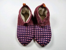 Bombas Gripper Sherpa Lined Slippers House Shoes Socks Size S 7-8.5 