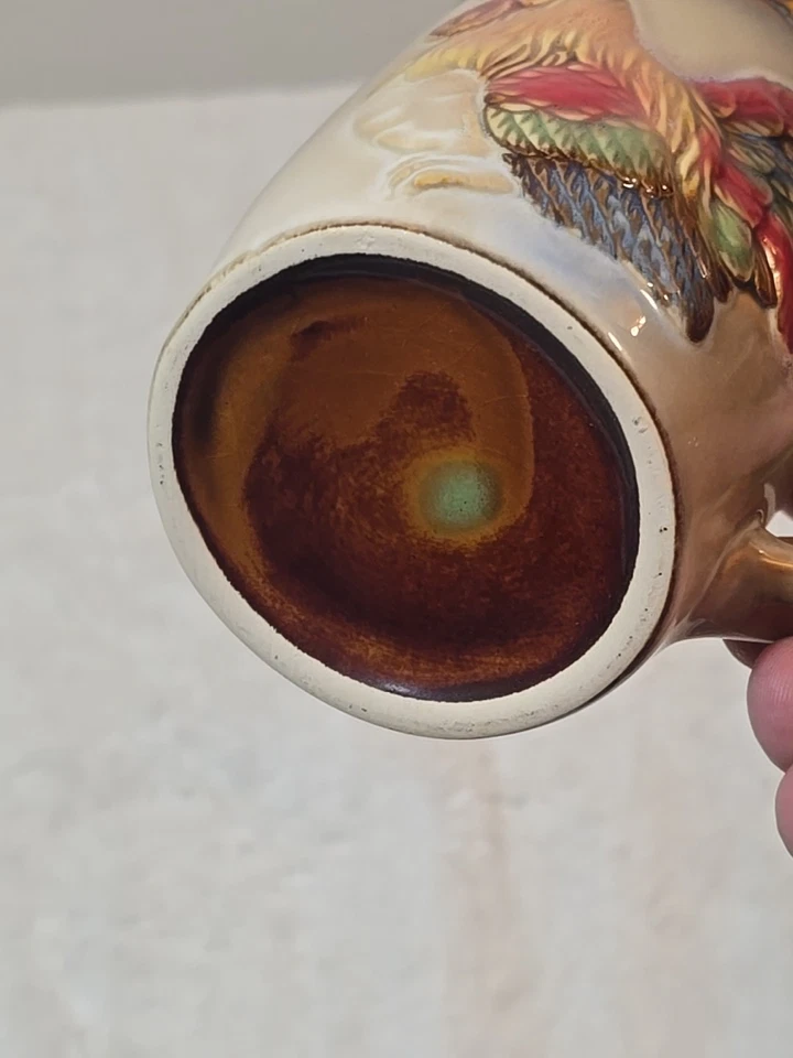 Taza de café Otagiri tema country coloridas tazas de cerámica de gallo Foto 3 de 4