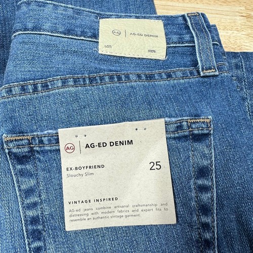 AG Adriano Goldschmied NWT Ex-Boyfriend Slouchy Slim Jeans Size 25 Distressed - Picture 4 of 12