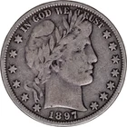 1897 50c Barber Half Dollar ~ Fine