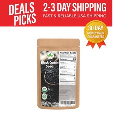 USDA Certified Organic Black Cumin Seeds 16oz - Flavor  Color Enhancer