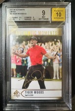 Tiger Woods 2021 Sp Authentic Limited Gold Auto Masters Win #65 SSP BGS 9 10 🔥