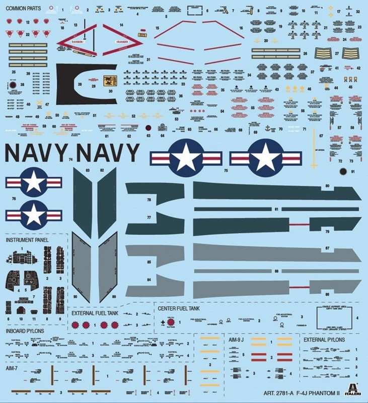✅ ITALERI 2781 - Scala 1 : 48 F-4J PHANTOM ll Aerei da caccia 1970/1980 - Immagine 3 di 4