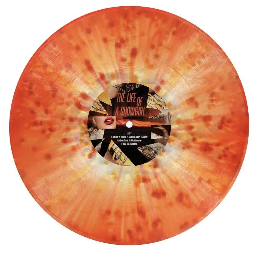 Taylor Swift Life Of A Showgirl - Lit My Sky Up Orange Metallic Vinyl PRESALE - Image 2 of 3