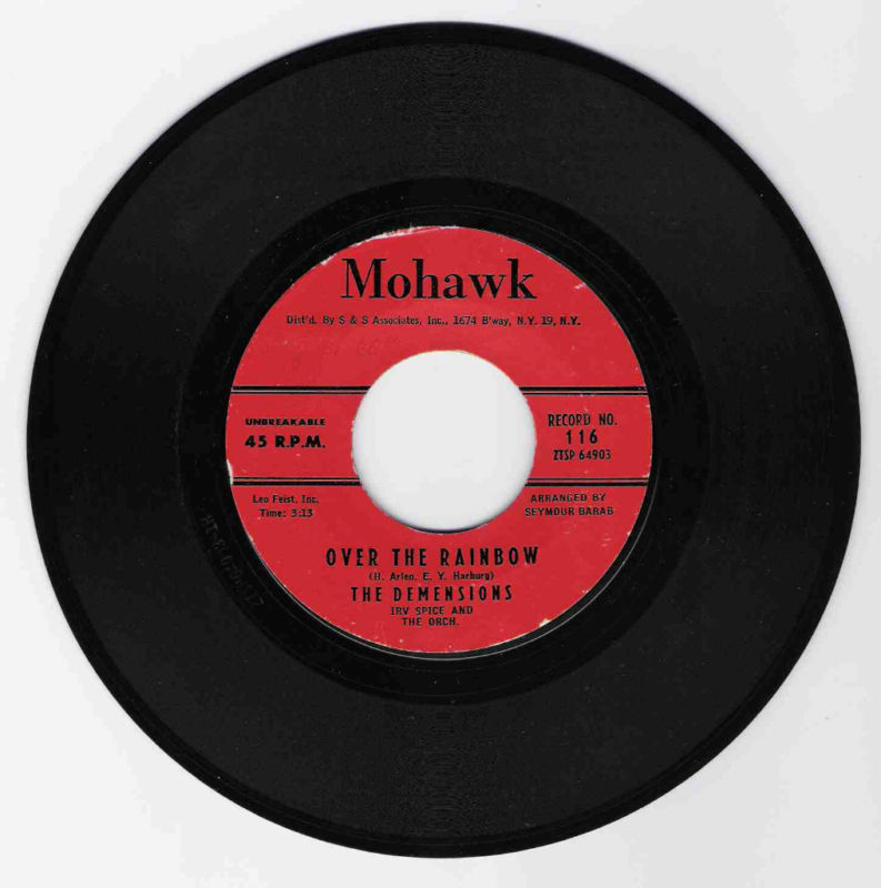 DOO WOP 45 DEMENSIONS OVER THE RAINBOW ON MOHAWK ORIGINAL VG+ | eBay