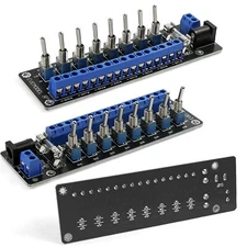 Evemodel 3V-24V DC Individual Toggle Switch Power Distribution Module 8 Channel