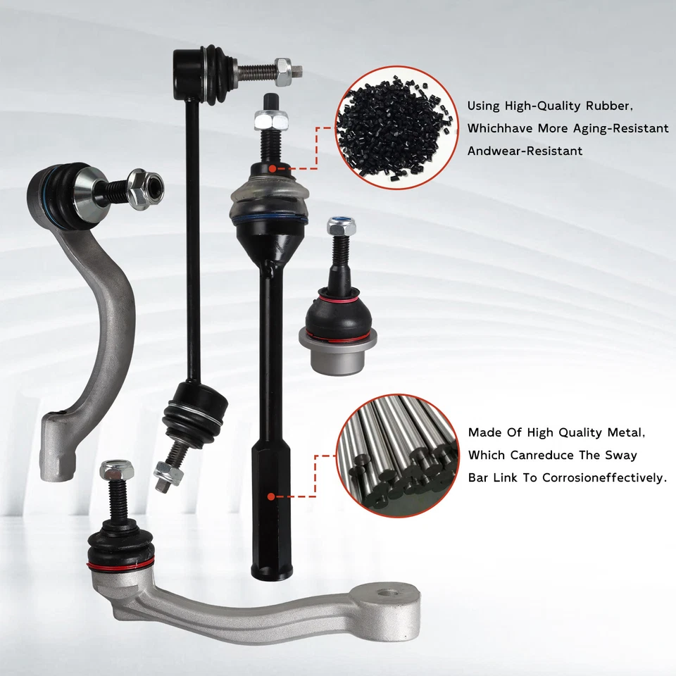 Barra estabilizadora de suspensión delantera trasera 12x barras de amarre y rótula para Jaguar XJR XK Foto 3 de 4