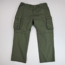 Boy Scouts Of America Green Uniform Convertible Cargo Pants Men's 40x28