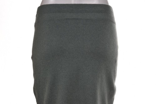 TSE Damenrock Größe S Salbeigrün einfarbiger Bleistift 100 % Kaschmir über dem Knie - Bild 3 von 4