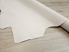 3-4oz MATTE PURE WHITE LEATHER HIDE SOFT GRAIN UPHOLSTERY PANEL,SHEET,SQUARE 45 