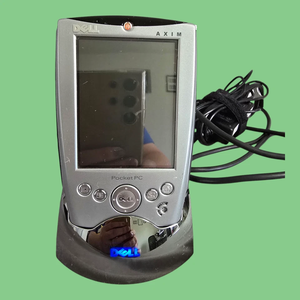 TESTED & WORKING! Dell Axim X5 Pocket PC 2002 HC01U w/ Charging Cradle, 4 Stylus - Image 3 of 4